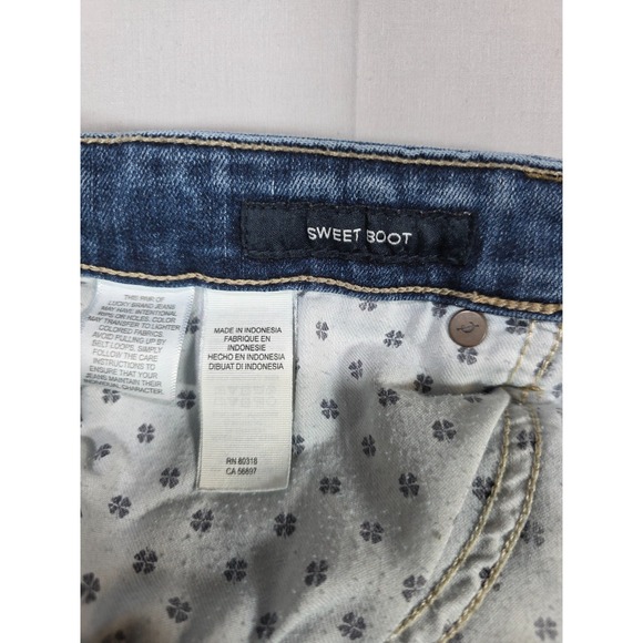 Lucky Brand Straight Leg Jeans Medium Wash 90s Relaxed Coastal Cowgirl Boho 8/29 - Picture 7 of 11